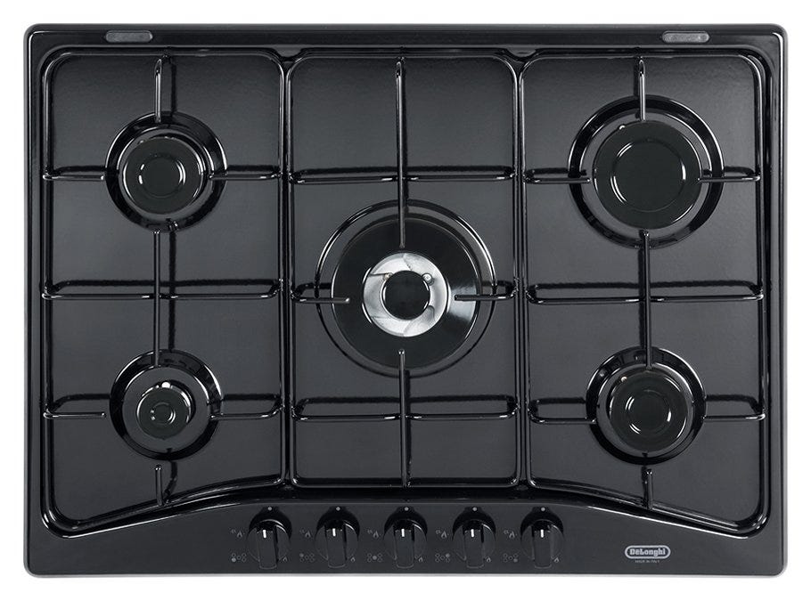 De Longhi FFN57ASV Family Piano cottura a gas cm. 70 - nero