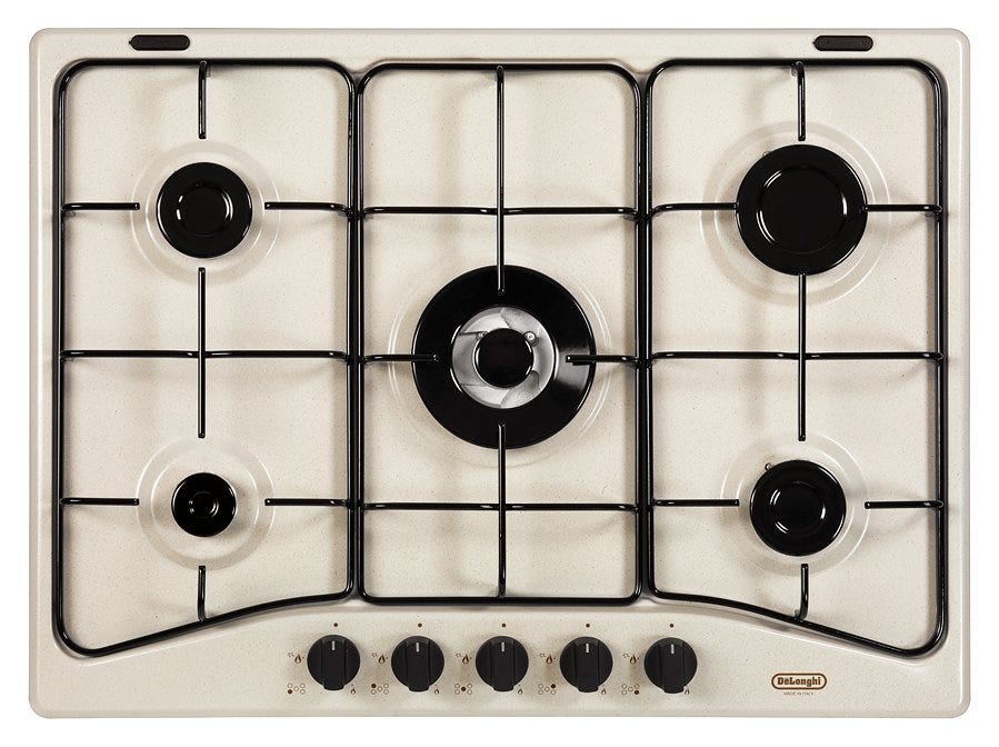 De Longhi FFS57ASV Family Piano cottura a gas cm. 70 - avena