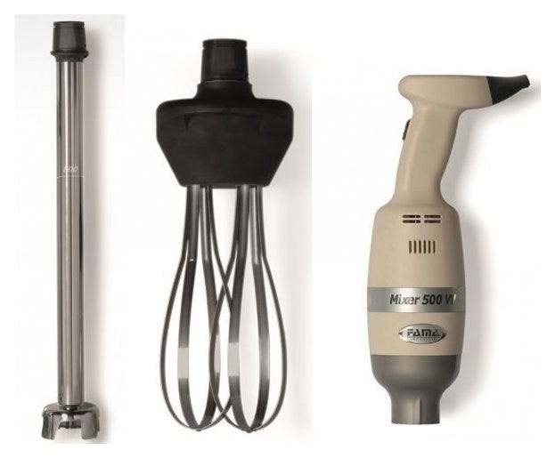Fama FM500VVC400 Giò Light Mixer Light + Mescolatore 400 mm + Frusta FAFL, 500 W, 9 velocità, tecnologia SRS
