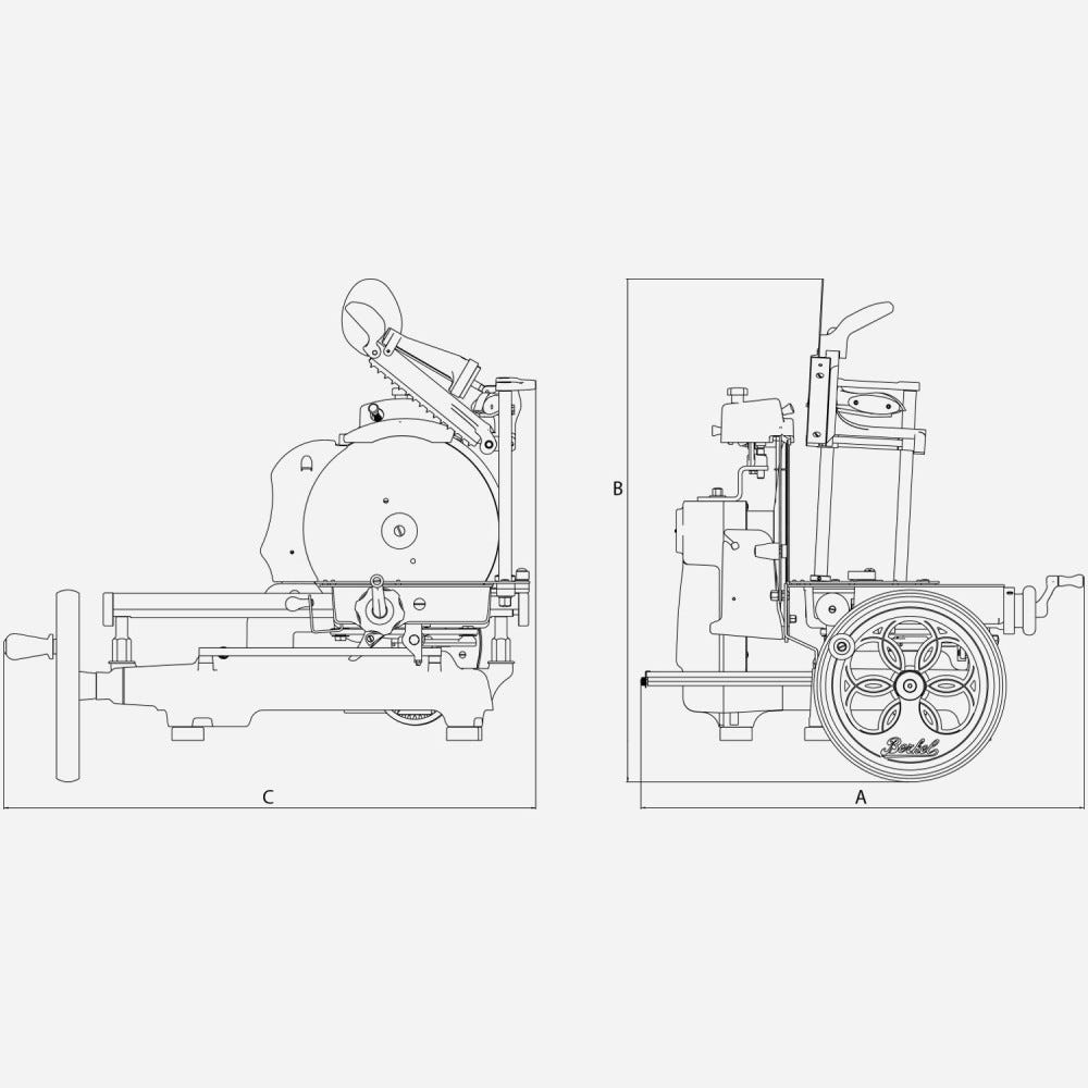 Berkel Volano B3 Affettatrice manuale a volano lama 300 mm - rosso