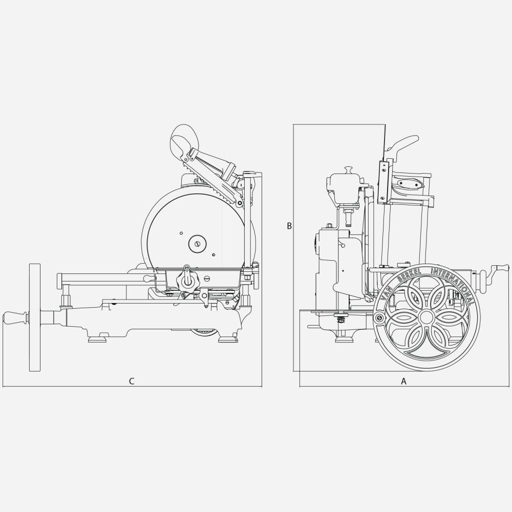 Berkel Volano B114 Affettatrice manuale a volano lama 320 mm - rossa