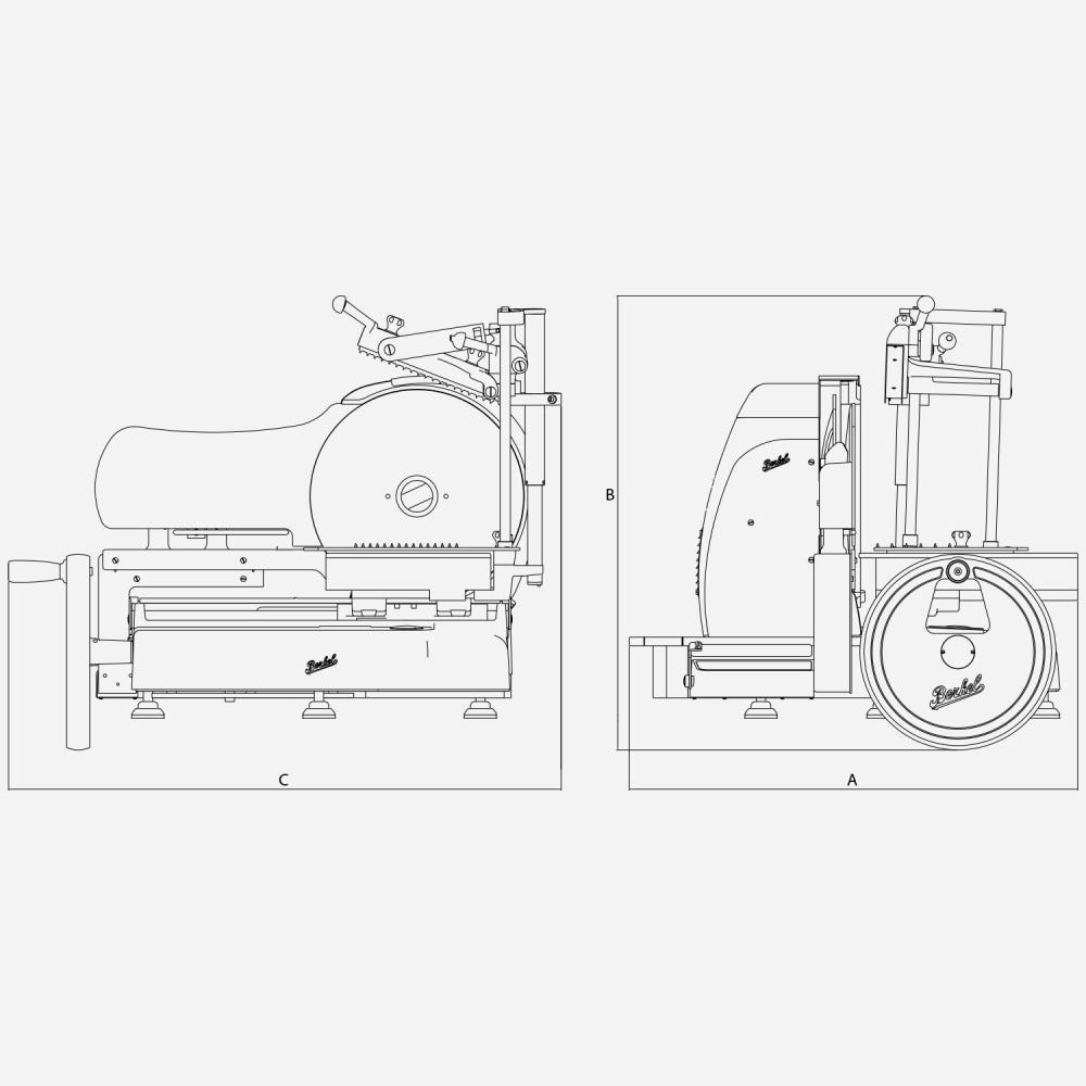 Berkel Volano B114 Affettatrice manuale a volano lama 320 mm - nera
