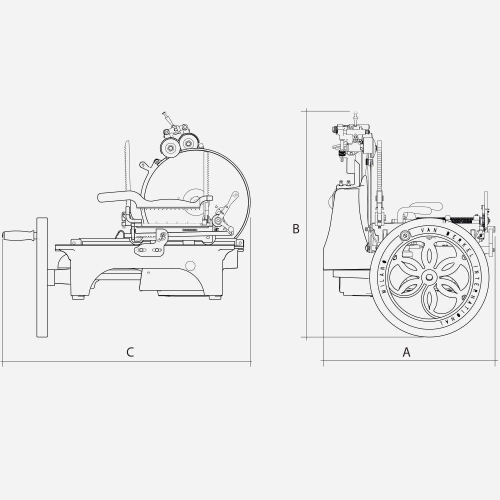 Berkel Volano L16 Affettatrice manuale a volano lama 350 mm - rosso