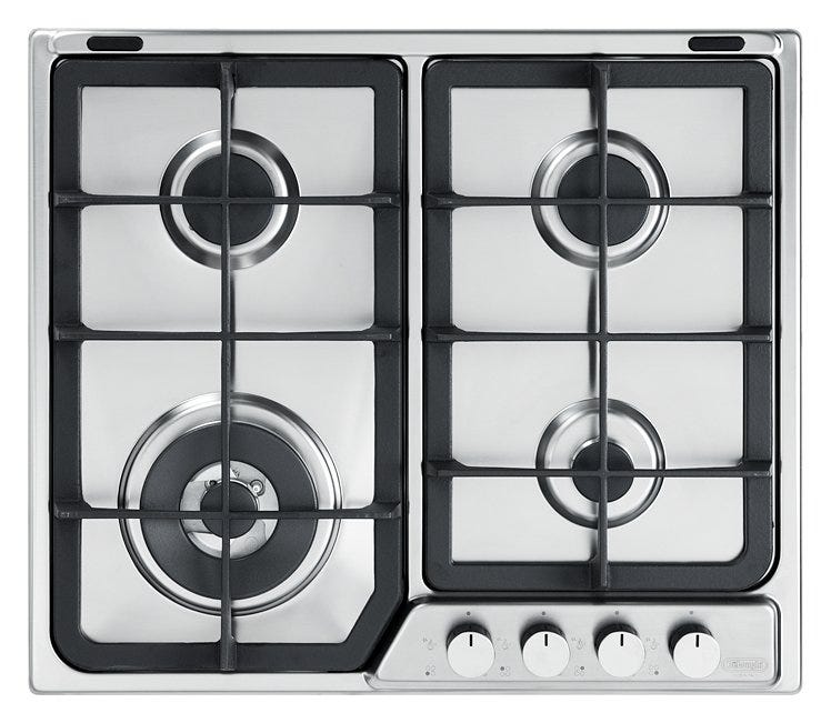 De Longhi PFI46GH Professional Piano cottura a gas cm. 60 - inox
