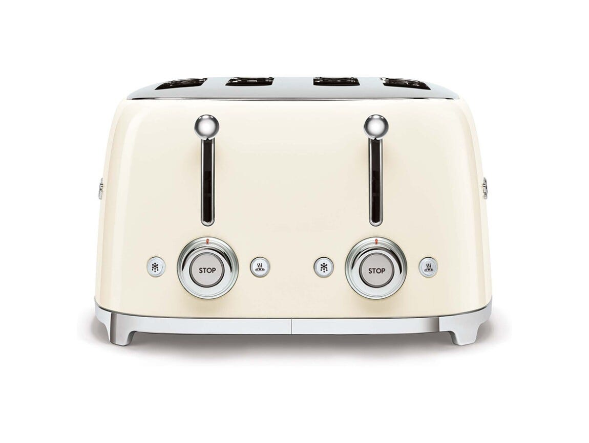 Smeg Selection TSF03CREU 50's Style Tostapane 4x4 fette - Panna Lucido