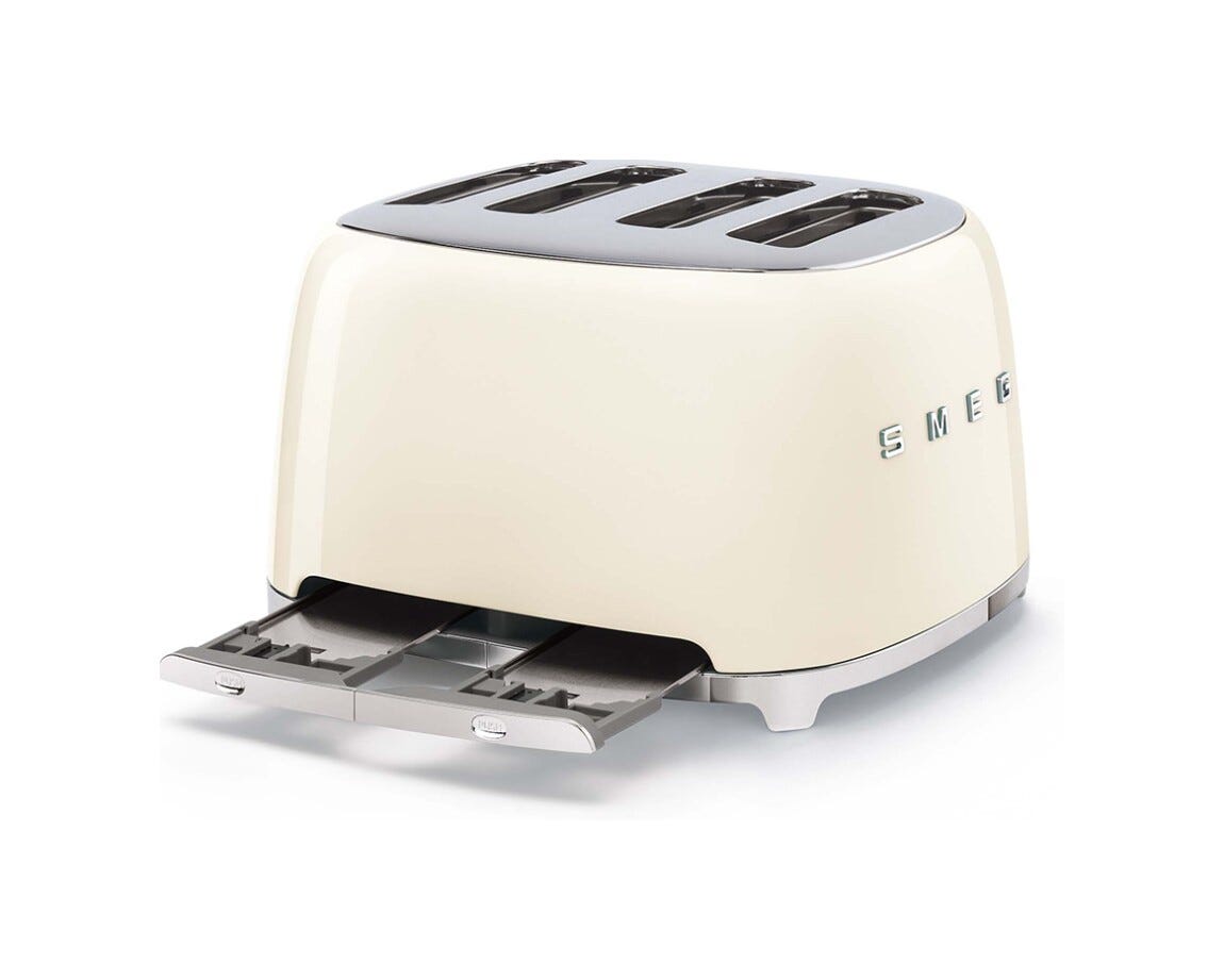 Smeg Selection TSF03CREU 50's Style Tostapane 4x4 fette - Panna Lucido