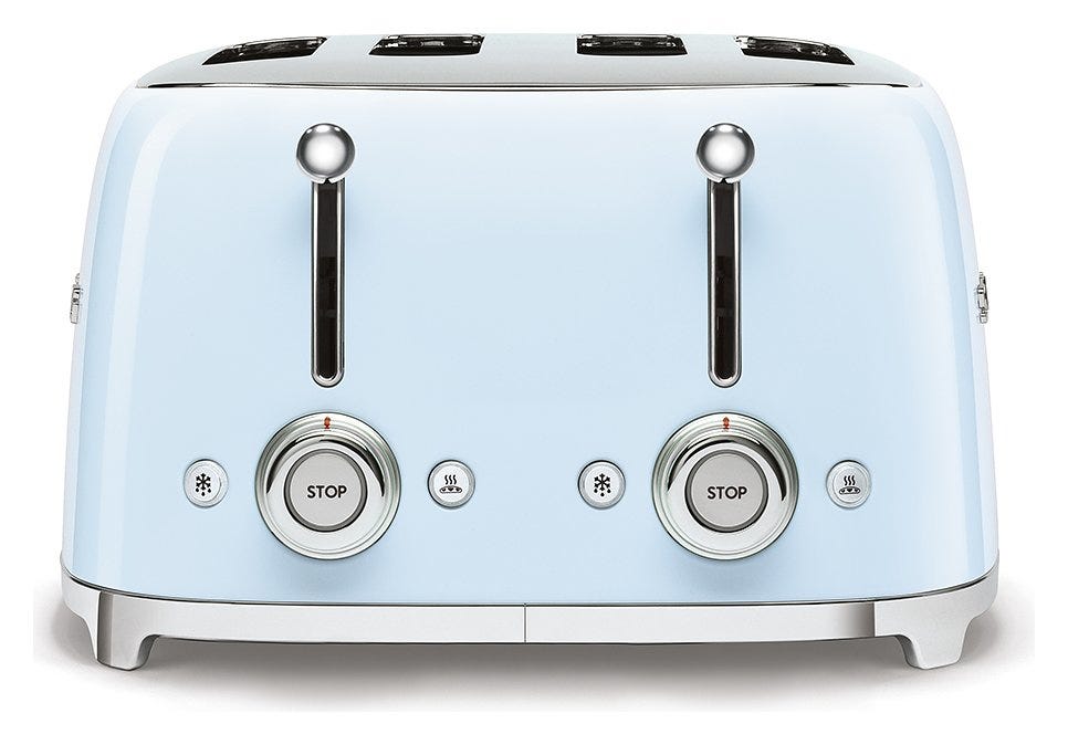 Smeg Selection TSF03PBEU 50's Style Tostapane 4x4 fette - Azzurro Lucido