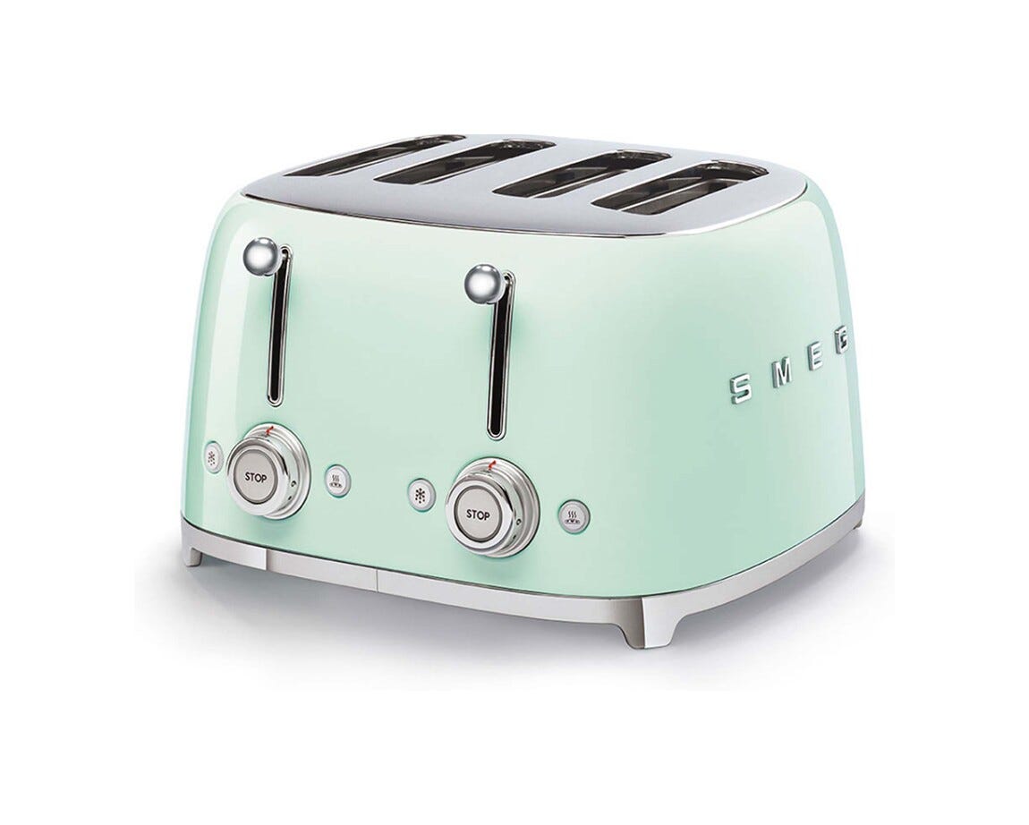 Smeg Selection TSF03PGEU 50's Style Tostapane 4x4 fette - Verde pastello Lucido