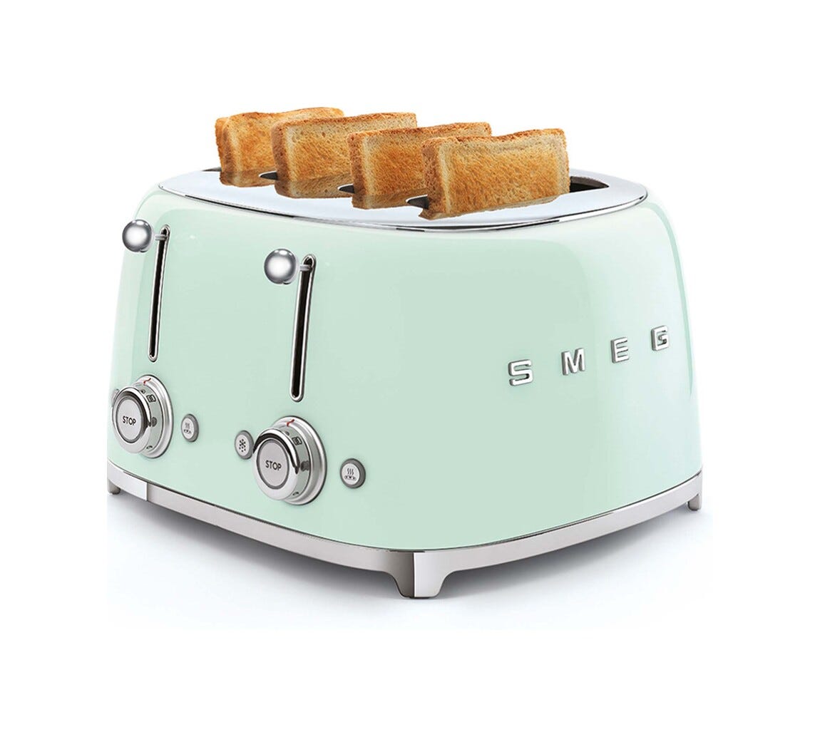 Smeg Selection TSF03PGEU 50's Style Tostapane 4x4 fette - Verde pastello Lucido