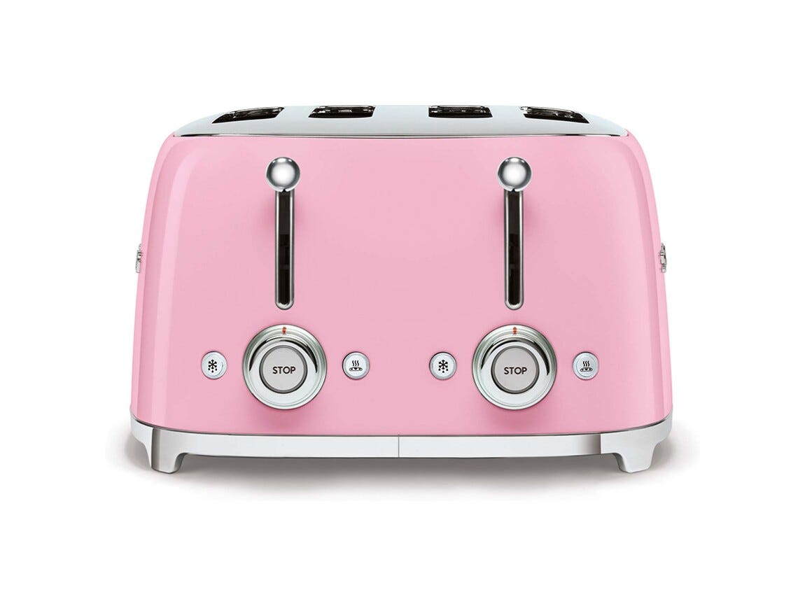 Smeg Selection TSF03PKEU 50's Style Tostapane 4x4 fette - Rosa Lucido
