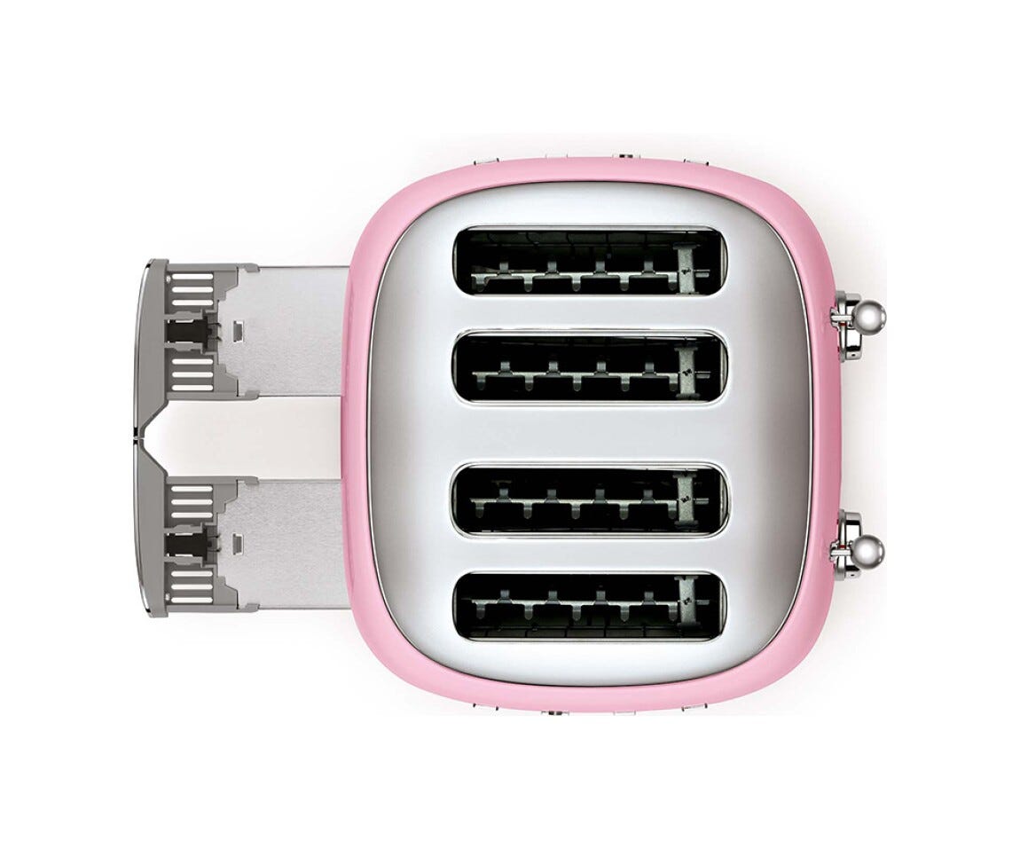Smeg Selection TSF03PKEU 50's Style Tostapane 4x4 fette - Rosa Lucido