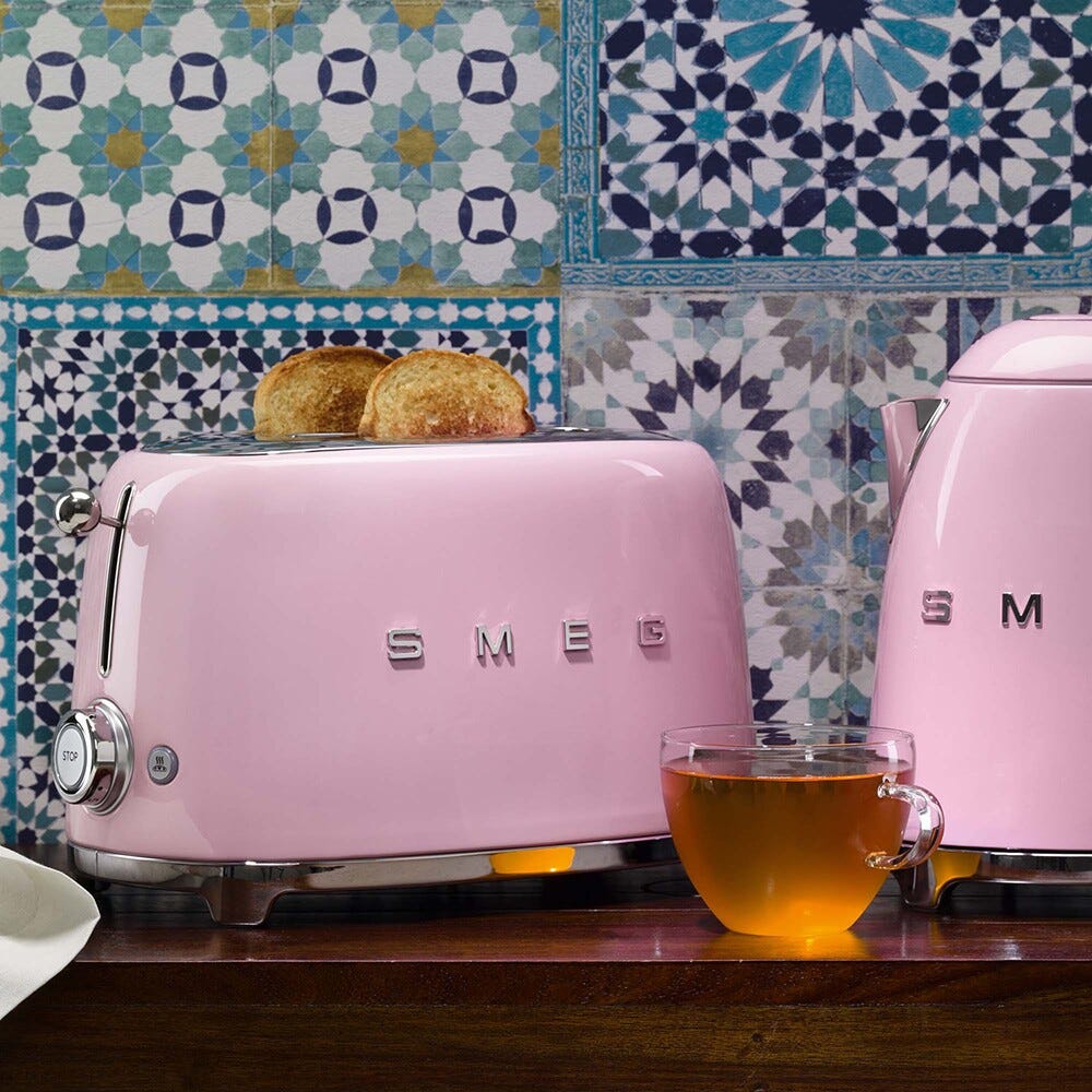 Smeg Selection TSF03PKEU 50's Style Tostapane 4x4 fette - Rosa Lucido