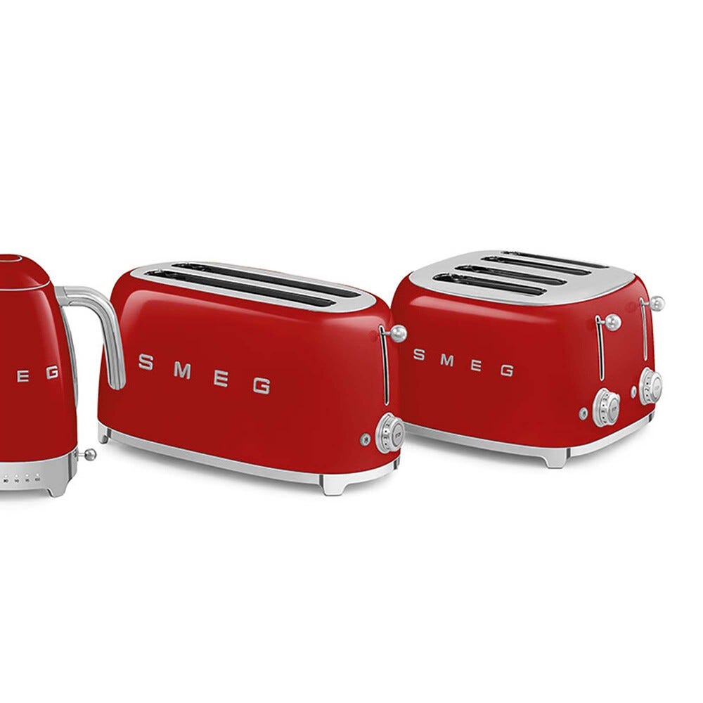 Smeg Selection TSF03RDEU 50's Style Tostapane 4x4 fette - Rosso Lucido