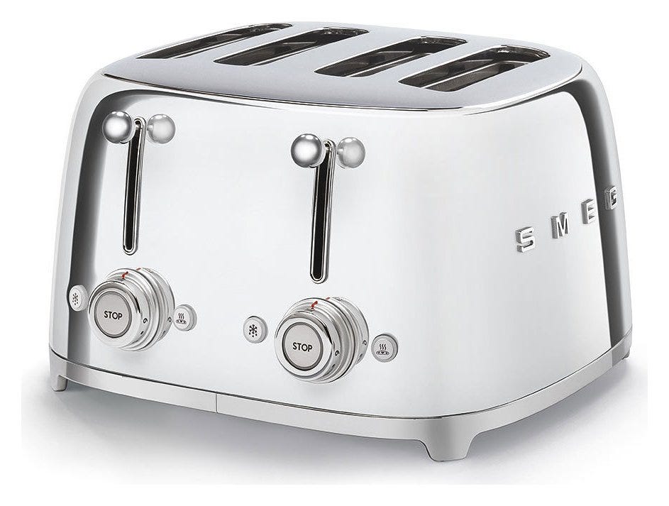 Smeg Selection TSF03SSEU Anni 50 Tostapane 4 fette - Cromo