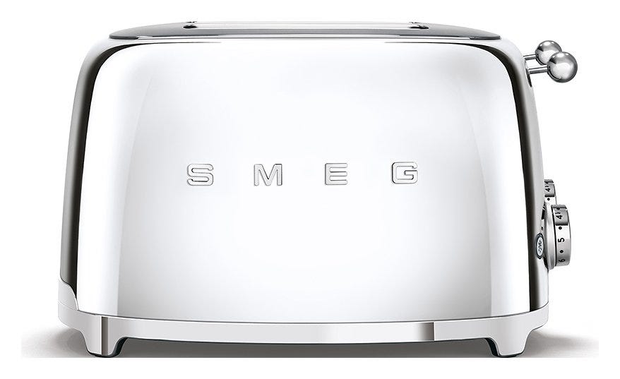 Smeg Selection TSF03SSEU Anni 50 Tostapane 4 fette - Cromo
