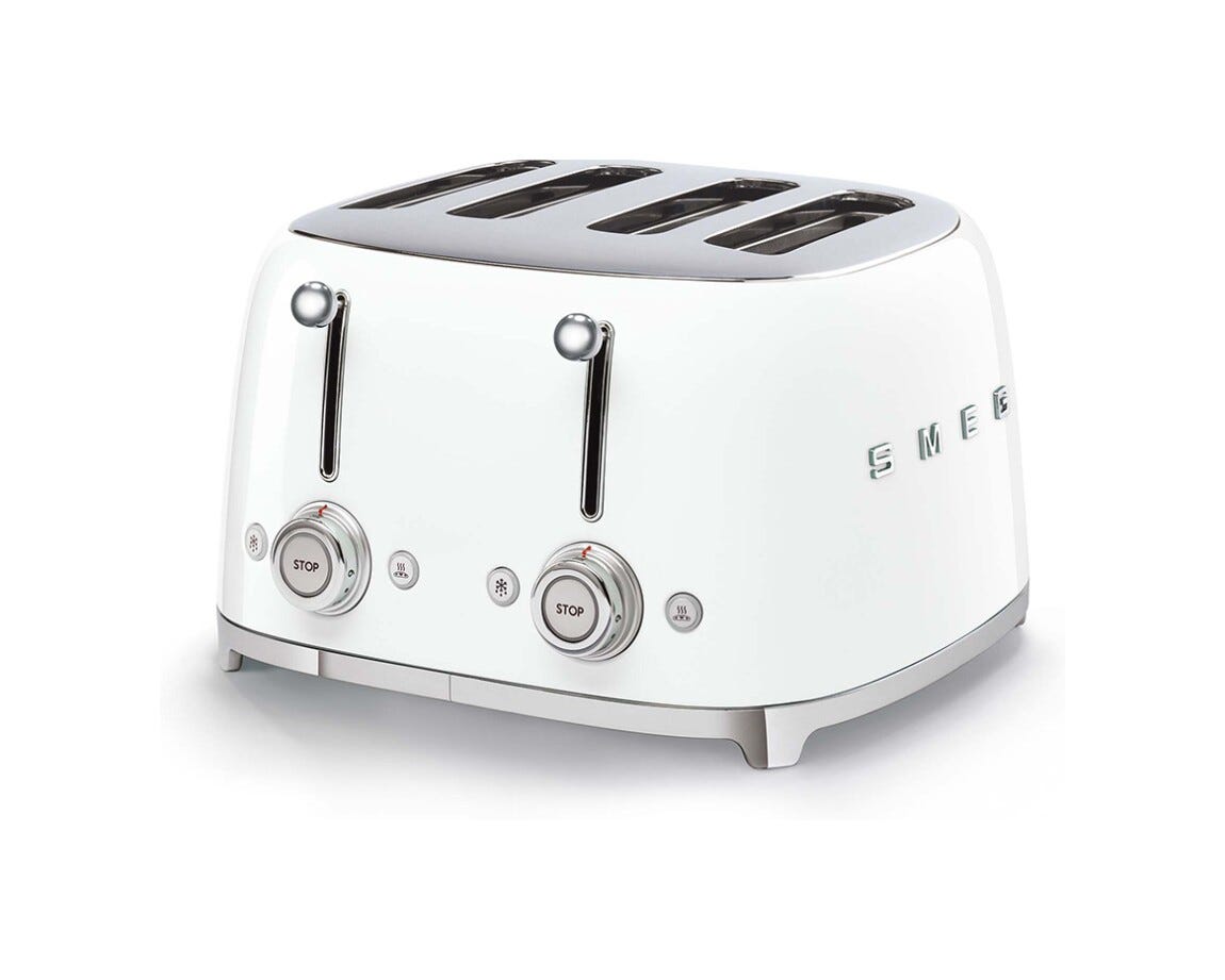 Smeg Selection TSF03WHEU 50's Style Tostapane 4x4 fette - Bianco Lucido