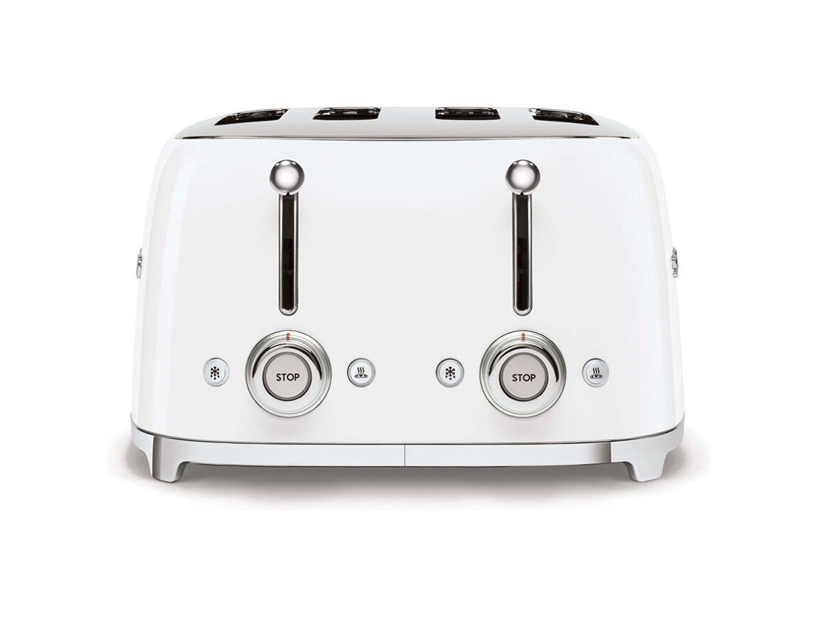 Smeg Selection TSF03WHEU 50's Style Tostapane 4x4 fette - Bianco Lucido