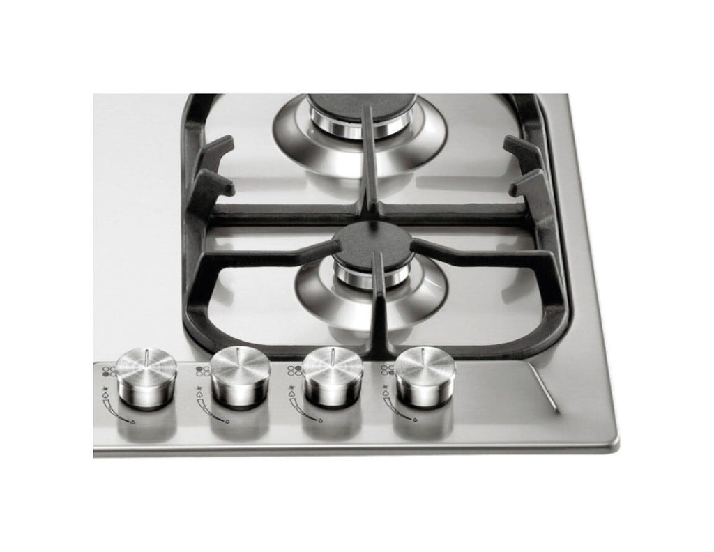 La Germania P9101D9X/19 Futura Piano cottura a gas 90 cm, 5 fuochi, tripla corona 3,5 kW, acciaio inox stampato, griglie ghisa, manopole metallo finitura Milleluci, accensione integrata