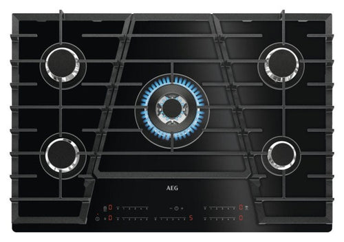 AEG HVB75450IB 949 770 075 Piano cottura incasso a gas cm. 75 - vetroceramica nero