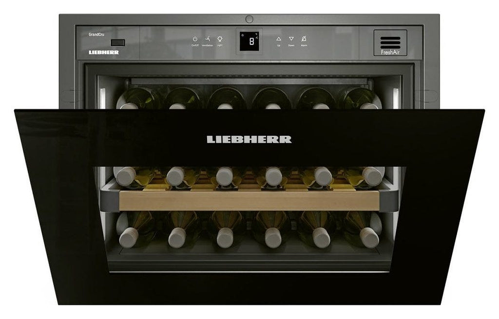 Liebherr WKEgb 582 Cantina vino da incasso cm. 60 h. 45 - 18 bottiglie - vetro nero
