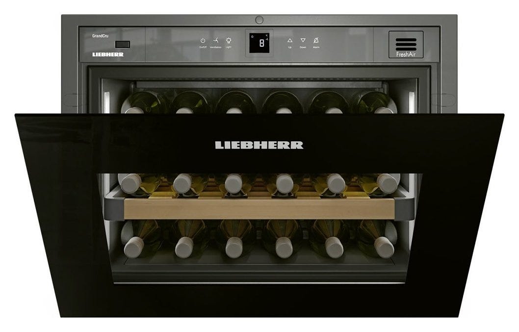 Liebherr WKEgb 582 Cantina vino da incasso cm. 60 h. 45 - 18 bottiglie - vetro nero