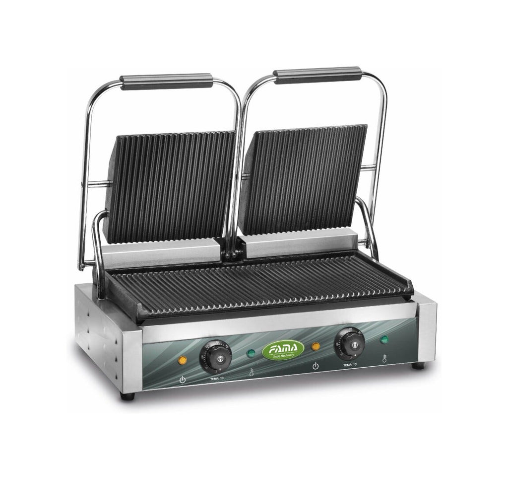 Fama FPCG50R Grill Eco Piastra in ghisa doppia - inox