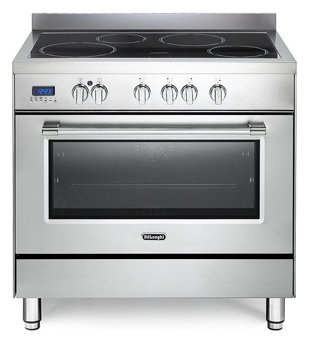 De Longhi PRO96MXIN Professional Cucina elettrica cm. 90 - 4 zone induzione - inox