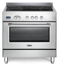 De Longhi PRO96MXIN Professional Cucina elettrica cm. 90 - 4 zone induzione - inox