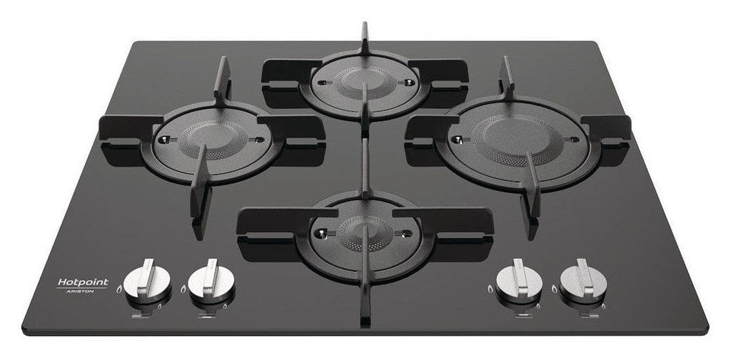 Hotpoint Ariston FTGHG 641 D/HA(BK) Piano cottura incasso a gas cm 60 - vetro nero