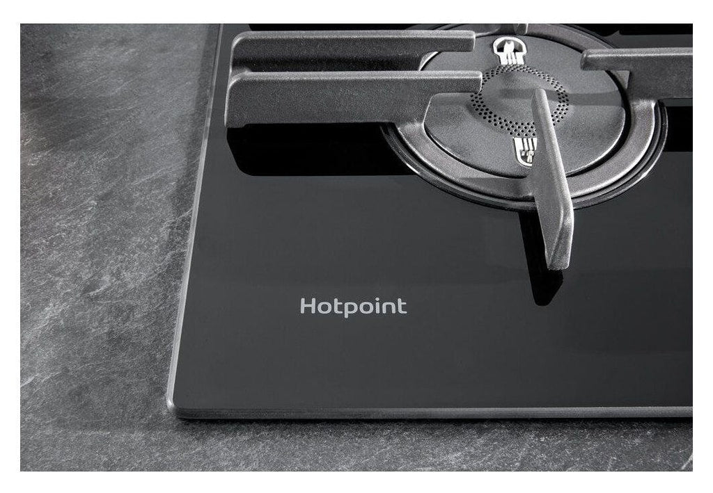 Hotpoint Ariston FTGHG 641 D/HA(BK) Piano cottura incasso a gas cm 60 - vetro nero