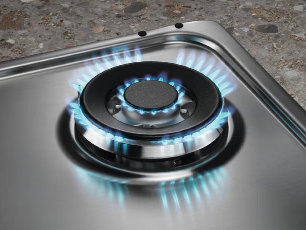 Electrolux KGS9536SX Slim line Piano cottura a gas 85,7 cm, 5 zone, SpeedBurner, Powerful Burner, inox