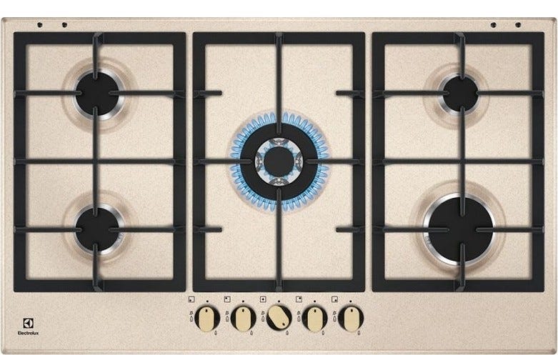 Electrolux KGS9536RS Pro-Slim Profile 2.0 Piano cottura a gas cm. 90 - sabbia