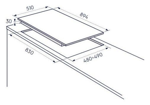 Electrolux KGS9536RS Pro-Slim Profile 2.0 Piano cottura a gas cm. 90 - sabbia