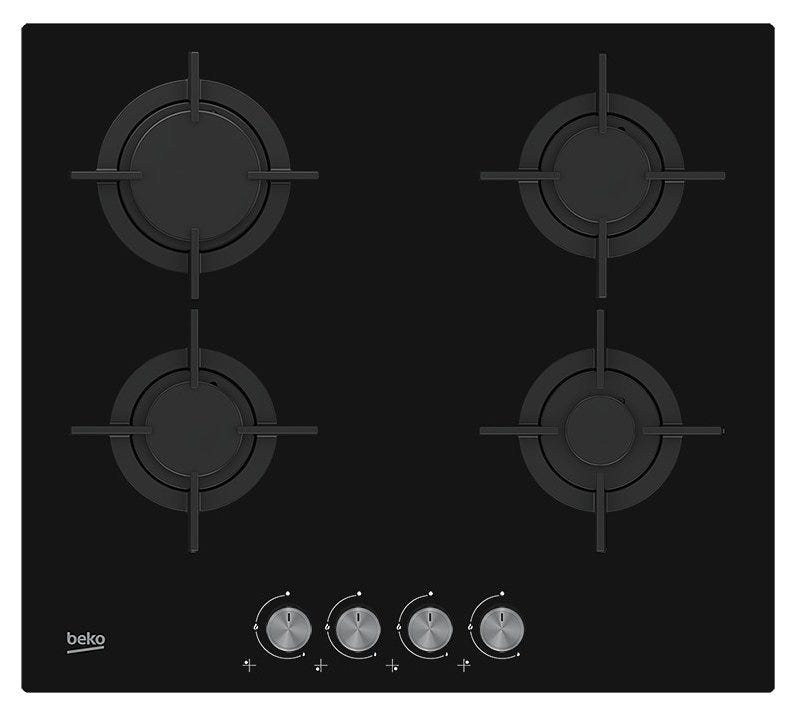 Beko HILG64222S Piano cottura a gas cm 60 - vetro nero
