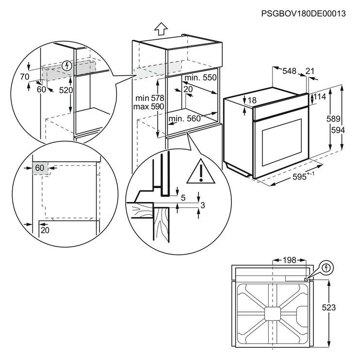 Electrolux KODEH70X Forno multifunzione cm. 60 - nero
