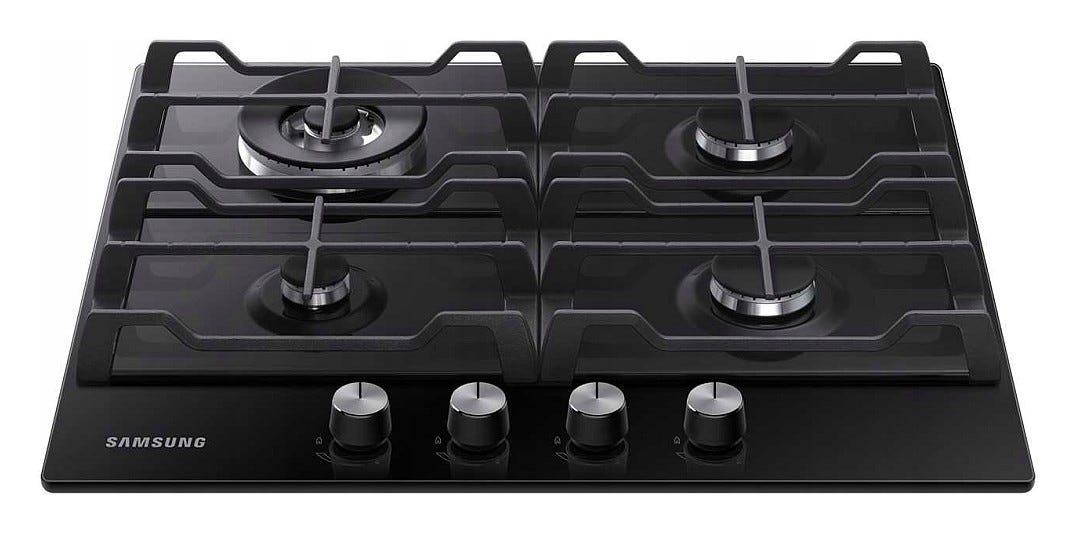 Samsung NA64H3031AK Piano cottura a gas cm. 60 - vetro nero