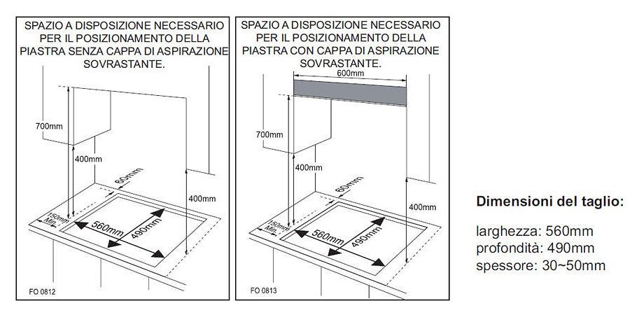 Samsung NA64H3031AK Piano cottura a gas cm. 60 - vetro nero