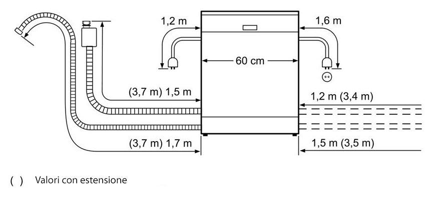 Bosch SMS25AI05E Serie 2 Lavastoviglie a libera installazione cm 60 - 12 coperti- inox