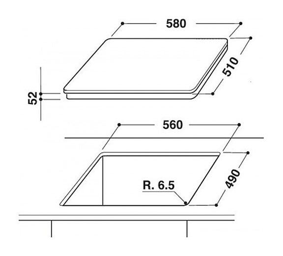 Whirlpool AKT801/NE Piano cottura elettrico cm 58 - vetroceramica nero