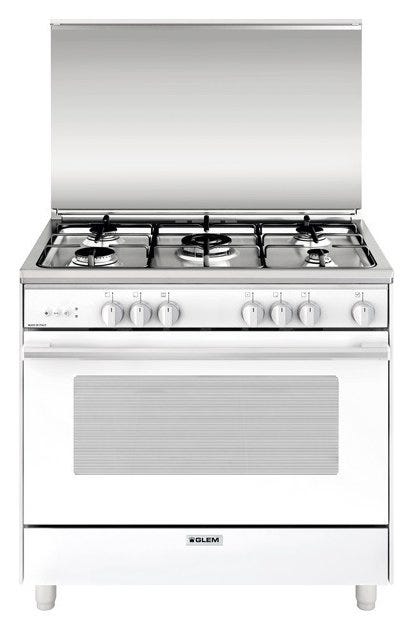 Glem UN965VX Unica Cucina cm. 90 x 60 - bianco 5 fuochi - 1 forno a gas