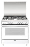 Glem UN965VX Unica Cucina cm. 90 x 60 - bianco 5 fuochi - 1 forno a gas