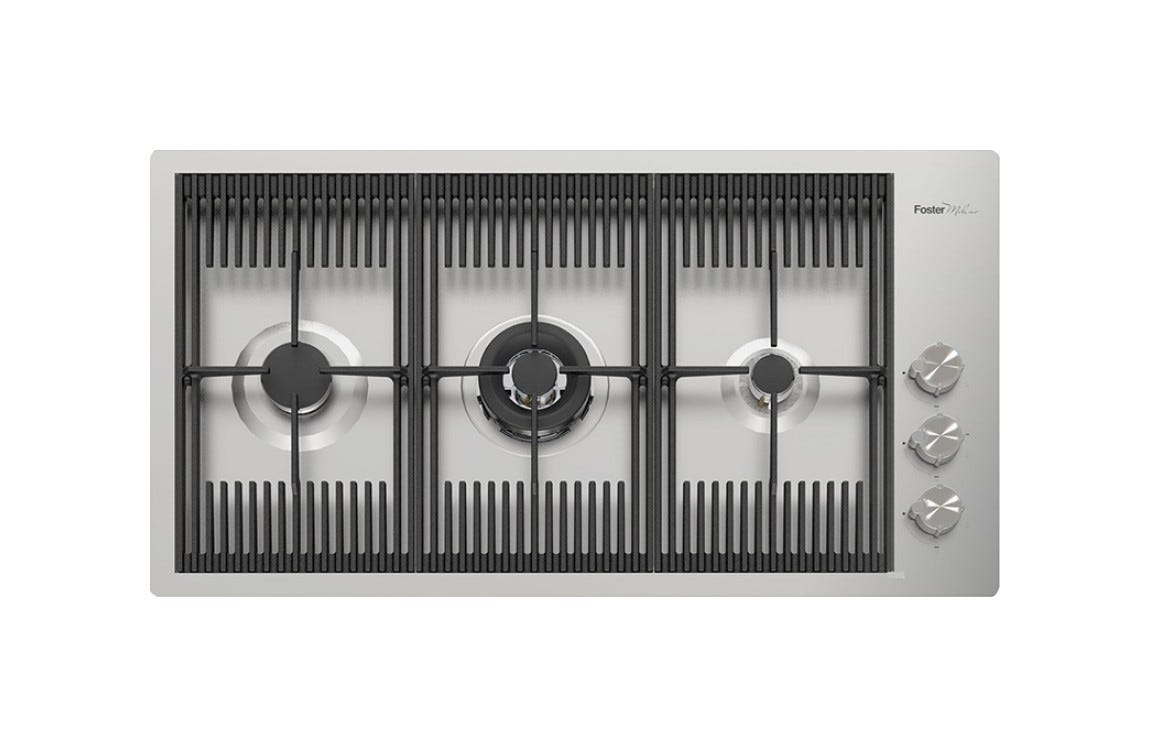 Foster 7680 000 Milanello Piano cottura a gas cm 87 - filotop - acciaio spazzolato