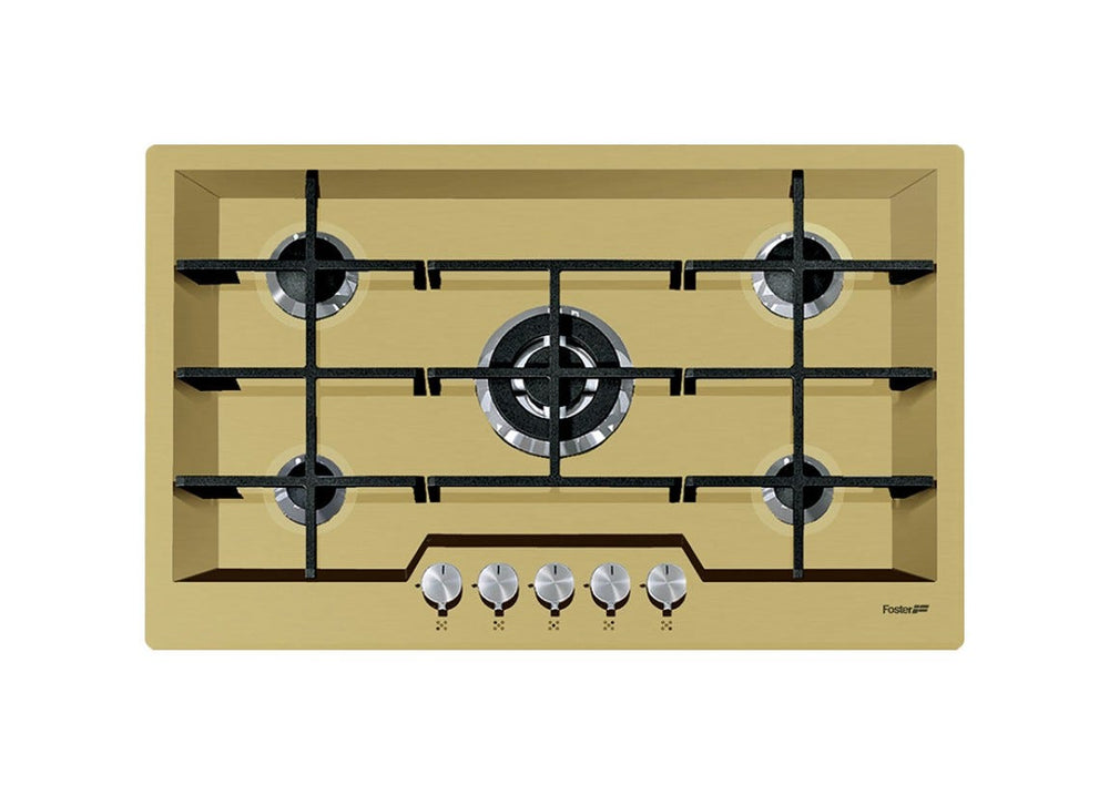 Foster 7601 932 KE Gold Piano cottura a gas cm 80 - filotop - acciaio Gold