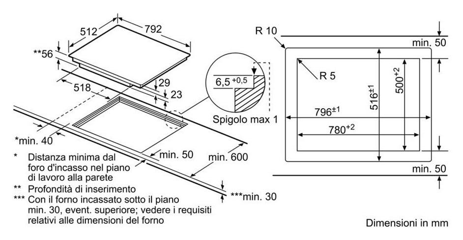 Bosch PXY801DW4E Serie 8 Piano cottura a induzione cm 80 - vetroceramica nero
