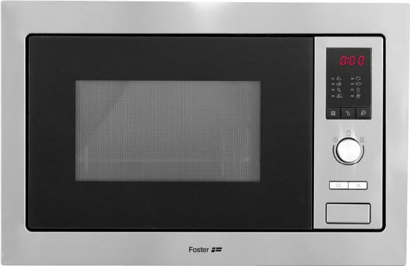 Foster 7151 010 KS Forno microonde con grill da incasso cm 60 - vetro / acciaio spazzolato anti-touch
