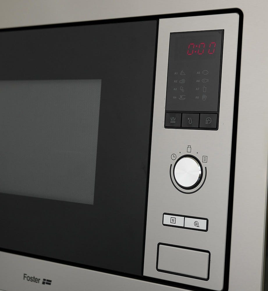 Foster 7151 010 KS Forno microonde con grill da incasso cm 60 - vetro / acciaio spazzolato anti-touch