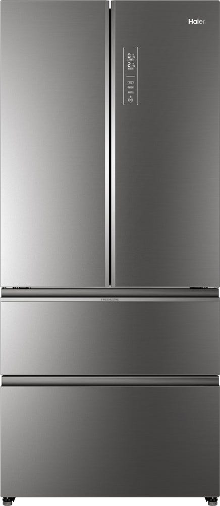 Haier HB18FGSAAA Frigorifero con congelatore a libera installazione cm. 83 h. 190 508 l - inox