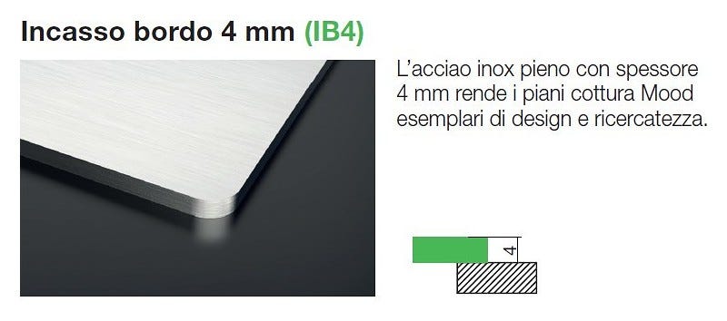 Barazza 1PMD70 Mood Piano cottura a gas - cm 75 - inox
