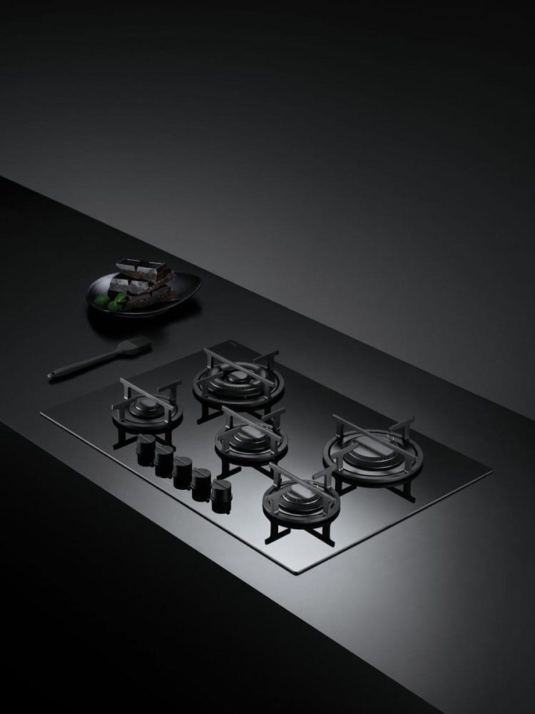 Barazza 1PMD70N Mood Piano cottura a gas - cm 75 - vetroceramica nero