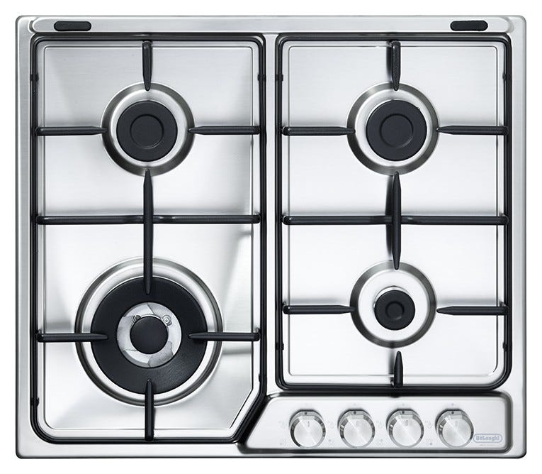 De Longhi DFI46ASDV Design Piano cottura a gas cm 58 - inox